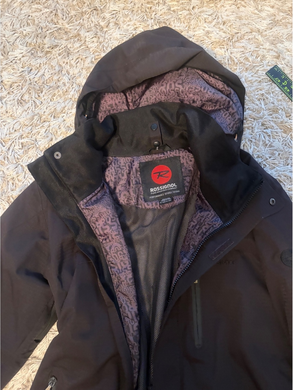 Rossignol Black Hooded Ski Jacket m